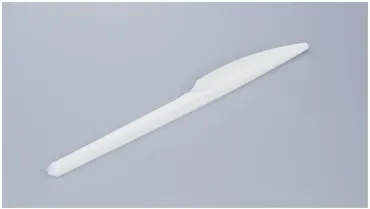 Einweggeschirr Messer aus PS, weiss, 18 cm