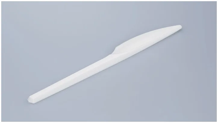 Einweggeschirr Messer aus PS, weiss, 18 cm