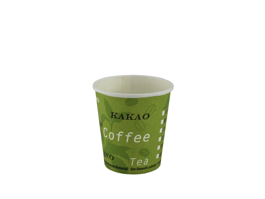 Gobelet à café en carton, revêtement intérieur en PLA, vert, 1dl