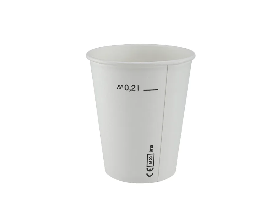 Kaffeebecher aus Karton, weiss, 2dl