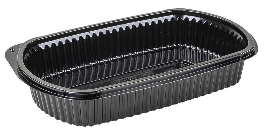 Barquette take-away, noir, 650g, un compartiment
