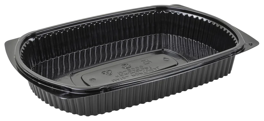 Barquette take-away en PP, noir, 1000g, un compartiment
