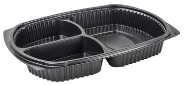 Take Away Menüschale, schwarz, 1000 g, 3-teilig
