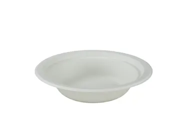 Einweg Schale aus Bagasse, weiss, 4 dl