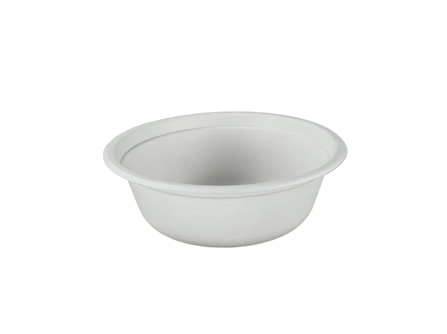 Einweg Schale aus Bagasse, weiss, 5 dl