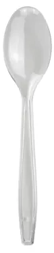 Einweggeschirr Löffel aus PS, glasklar, 19 cm