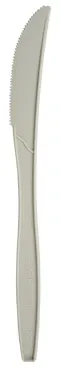 Bio Einweggeschirr Messer aus PLA, weiss, 17.8 cm