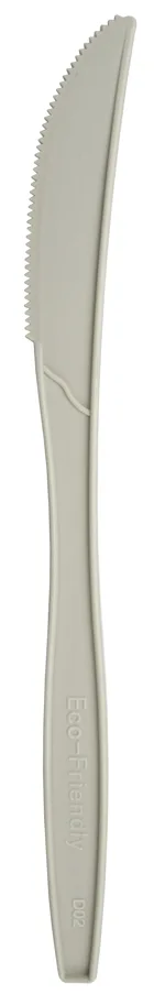 Bio Einweggeschirr Messer aus PLA, weiss, 17.8 cm