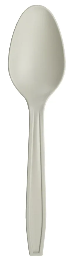 Cuillère jetable en PLA, blanc, 14.5cm