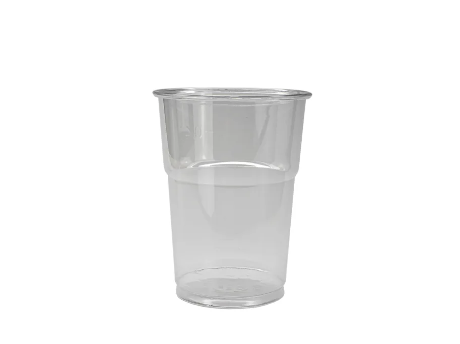 Einweg Trinkbecher aus PET, glasklar, 4 dl, Tulipe
