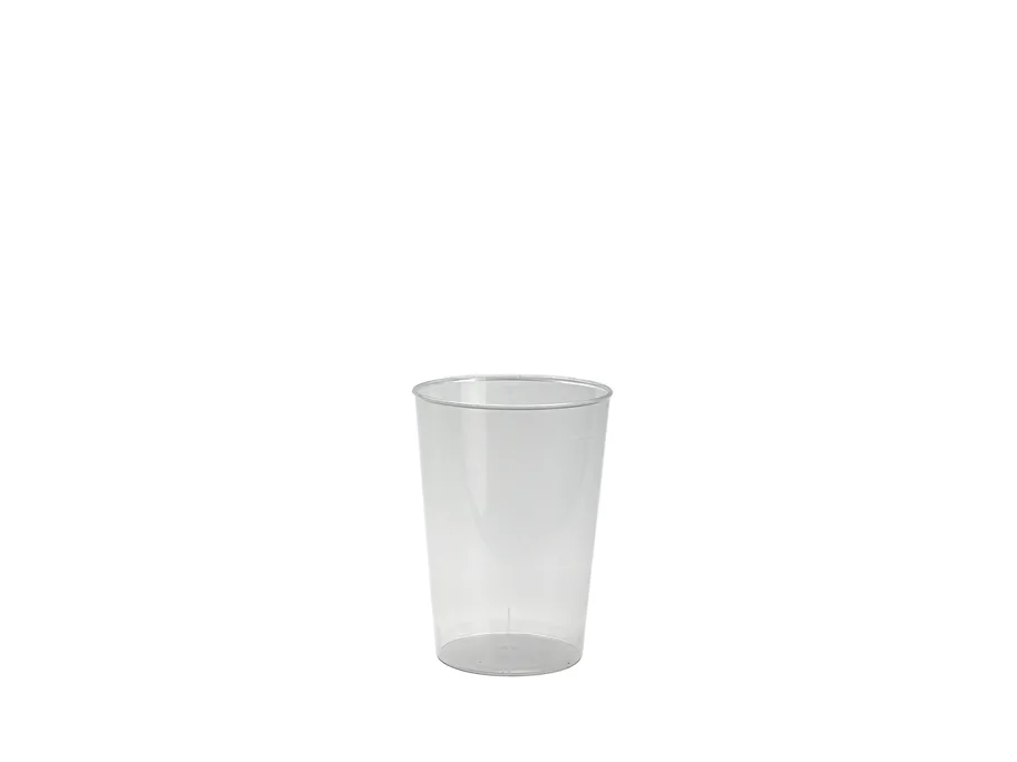 Einweg Trinkbecher aus PP, transparent, 1 dl, Mono-cup