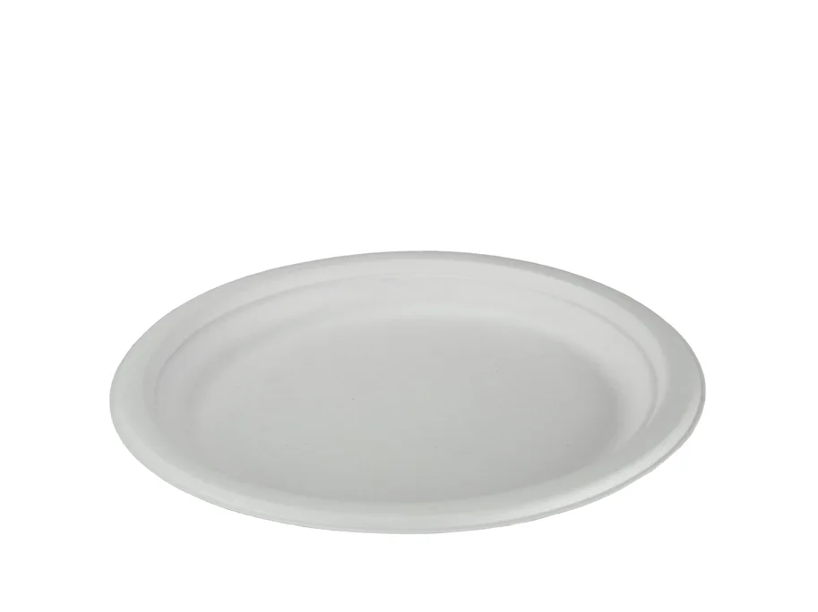 Assiette en bagasse, blanc, Ø22cm