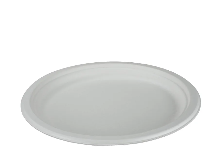 Assiette en bagasse, blanc, Ø30cm