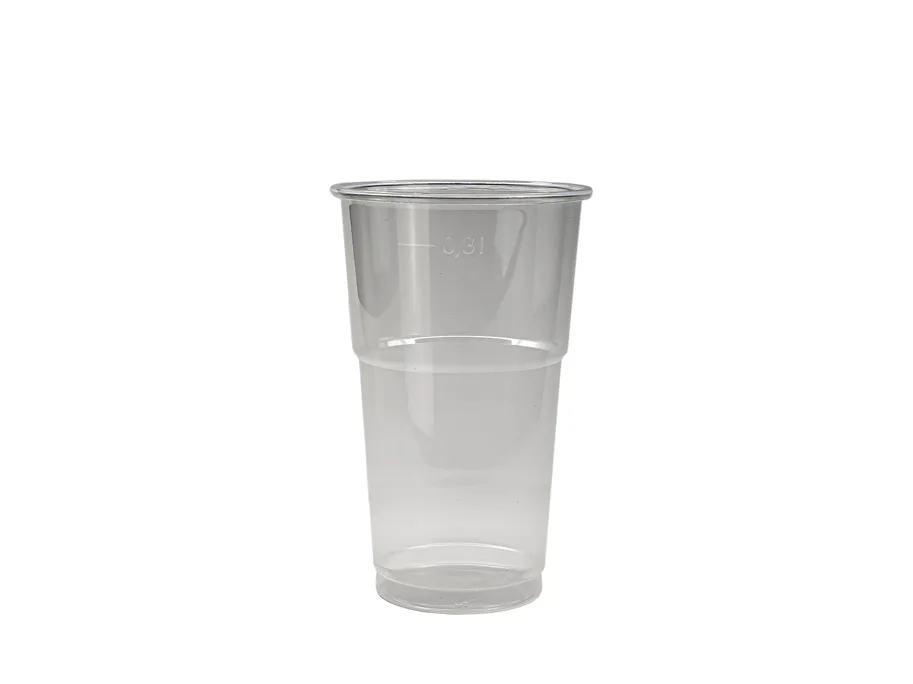 Einweg Trinkbecher aus PP, transparent, 3 dl