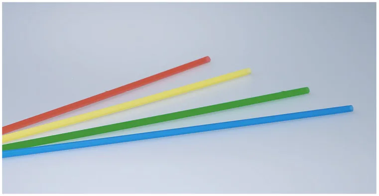 Trinkhalme aus PP, farbig, Ø 4 mm, 27 cm lang