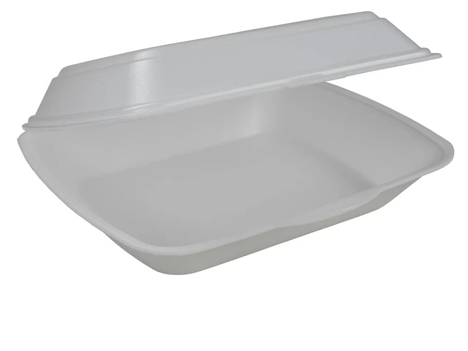 Boîte à menu en XPS avec couvercle , blanc, un compartiment