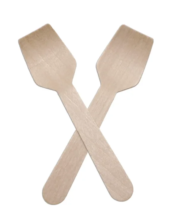 Glacelöffel aus Holz, einzelverpackt