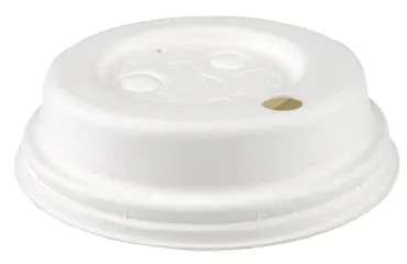 Couvercle pour coffee-to-go en bagasse, blanc, Ø80mm