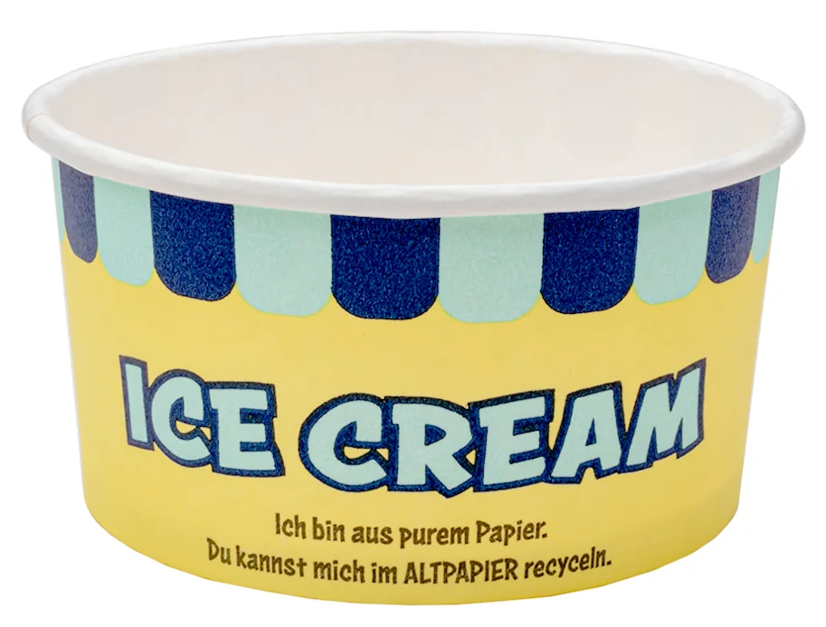 Glacebecher aus Karton, bedruckt, 160ml
