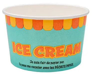 Glacebecher aus Karton, bedruckt, 260ml