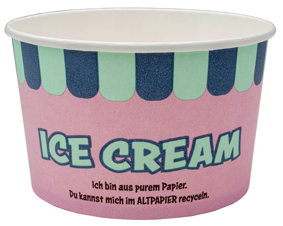 Gobelet à glace en carton, imprimé, 340ml