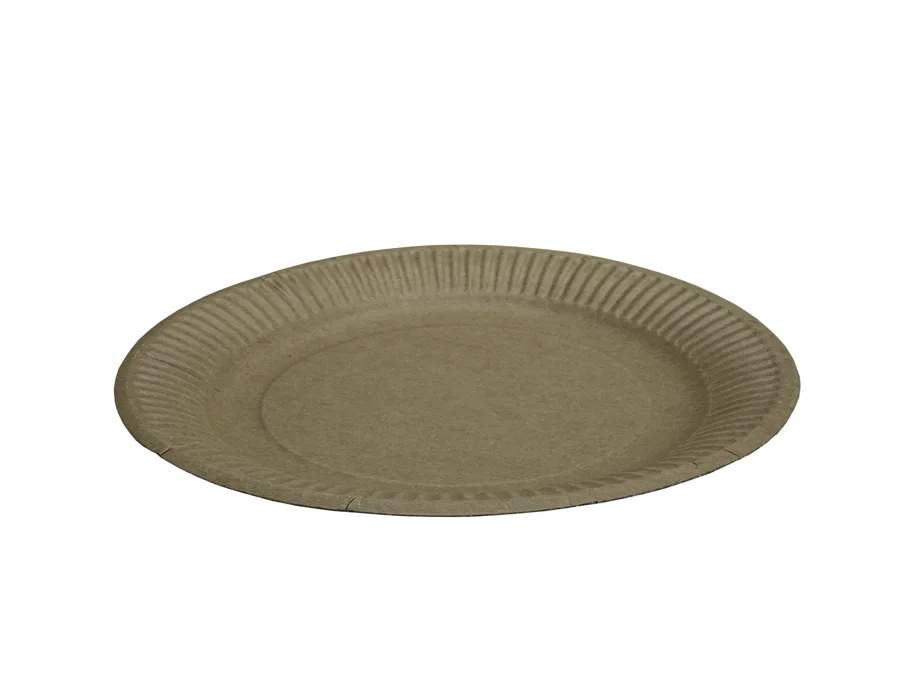 Teller aus Karton, braun, Ø 18 cm