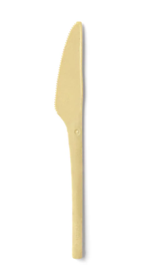 Bio Einweggeschirr Messer Refork, beige, 17 cm
