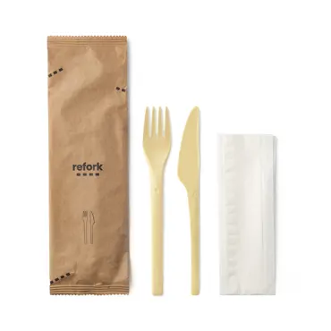 Set de couverts Refork: couteau, fourchette et serviette