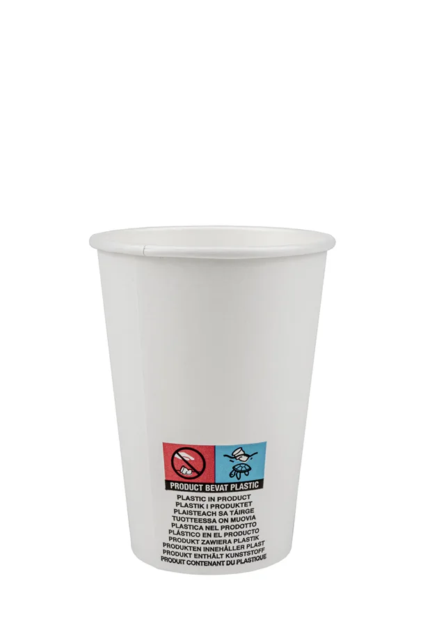Gobelet d'automate en carton, blanc, 1.8dl