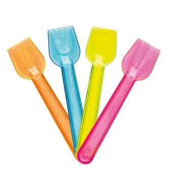 Glacelöffel aus PS, farbig assortiert