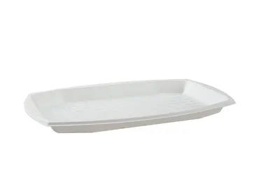 Einweg Teller aus PS, weiss, 208 x 138 x 1.5 mm