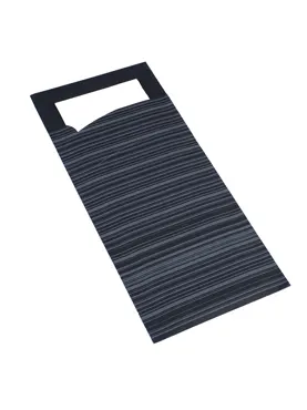 Bestecktaschen, schwarz, mit Serviette