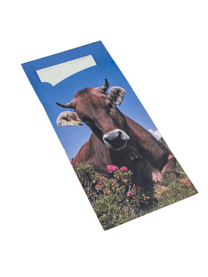 Bestecktaschen, Sujet "Kuh", mit Serviette