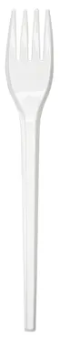 Gabel aus PS, weiss, 17 cm
