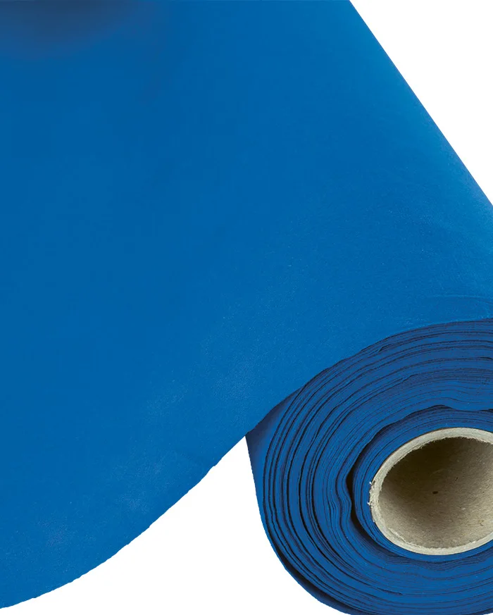 Rouleau de nappe en Airlaid, bleu, 120cm x 24m