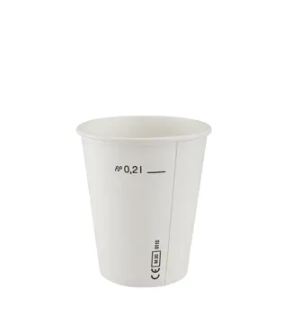 Gobelet à café en carton, blanc, 2dl