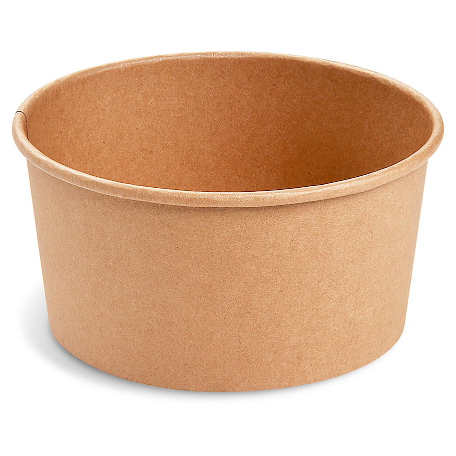 Bol à salade - Kraft, PE / 1000ml / Ø150 / 128 mm / 80 mm